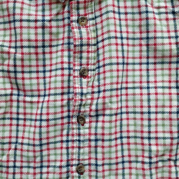 Children's Place Boys Shirt Button Down Red Blue Plaid Corduroy 24 Months - Picture 3 of 12
